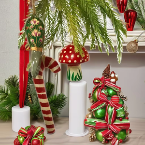 Bastón de caramelo de Navidad rojo/blanco adorno colgante decoración árbol de vacaciones guirnaldas y coronas - Product Image 1