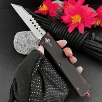 Couteau pliant de poche portable pour l'extérieur, avec étui en nylon, couteau de survie pratique pour le camping, couteau EDC avec lame D2, manche en alliage de zinc, cadeau