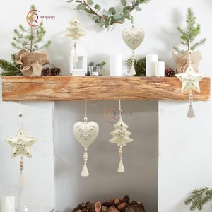 Incroyable mini cloches en métal vintage en forme de coeur, faites à la main, fantaisie, couleur blanche, clochettes de Noël pour la maison, la décoration d'hôtel en bonne vente - Product Image 3