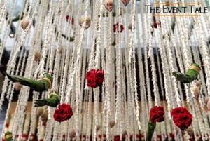 Guirnalda de flores indias Rajnigandha Rose-Lily Decoración Flor artificial Boda India Navidad Indianess Rose Cuerdas Regalos - Product Image 5