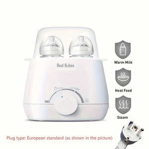 Calentador de Biberones Doble RealBubee, Esterilizador de Temperatura Constante para Bebés, Enchufe Estándar Europeo, Fuente de Alimentación de 220-240V, 1 Unidad - Product Image 2
