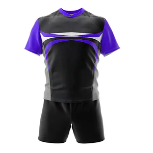Ensemble Maillot et Short de Rugby Personnalisé Grande Taille – Impression par Transfert Thermique, Tissu Respirant Haute Performance, Col Montant - Product Image 2