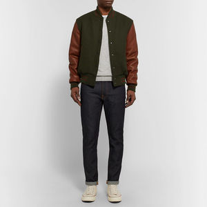 Chaqueta Bomber Varsity de Invierno para Hombre, Logotipo Personalizado, Resistente al Viento, Forro Polar, Parche de Chenilla Bordado, Ajuste Holgado - Product Image 4