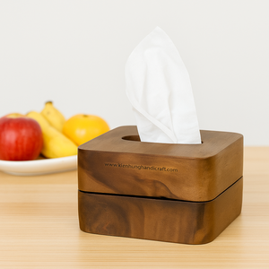 Boîte à mouchoirs en bois-Fait à la main, porte-mouchoirs écologique pour la maison et le bureau - Product Image 6