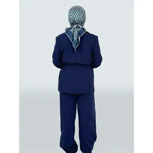 Alessa Chic <b>Button</b> Decorated Hijab <b>Blazer</b> Set - Product Image 3
