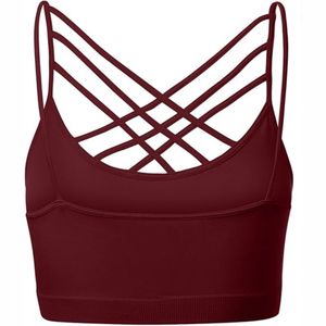 Nouvel arrivage de soutiens-gorge de sport sans couture pour femmes, beaux soutiens-gorge de fitness à dos croisé, respirants, grande taille avec logo à l'avant - Product Image 3