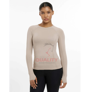 Camisa de verano para montar a caballo para mujer, camiseta ecuestre ligera transpirable, tela elástica de secado rápido, tops ecuestres para montar - Product Image 1