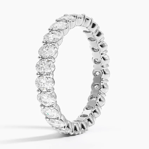Bagues d'éternité pour femme en moissanite tendance et très vendues en gros, empilables, argent S925 plaqué or blanc 18 carats, bijoux fins - Product Image 5