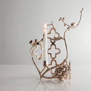 Support de bougie en aluminium et laiton sur mesure fait à la main, finition haut de gamme, style moderne, porte-bougie, décoration d'intérieur haut de gamme - Product Image 4