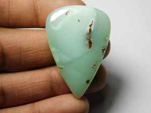 Haute Qualité Chrysoprase Lisse Cabochon Poire Naturel Fantaisie Forme Lâche Gemme À La Main Pendentif Bijoux 100pcs Grossiste - Product Image 3