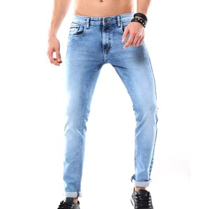 Vente en gros de jeans en denim légers de haute qualité pour hommes, coupe droite décontractée, pantalons de tous les jours classiques, vêtements confortables - Product Image 4