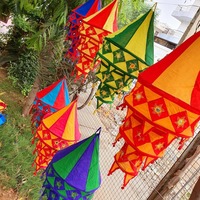 Mix Lot Abat-jour Décoratif en Coton-Parfait pour les Mariages, les Fêtes, la Décoration de Noël, les Chandeliers, Idéal pour la Décoration de la Tente