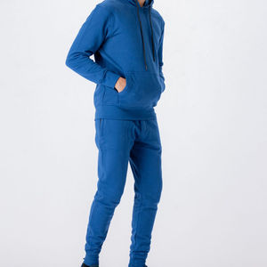 Precio al por mayor logotipo personalizado chándal pantalones de chándal hacer ejercicio Casual deporte desgaste sudaderas con capucha conjunto para hombres Unisex - Product Image 1