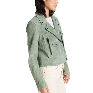 Sandra Bullock vestes en Faux cuir pour femmes conception personnalisée Logo broderie vente en gros pas cher prix 2023 - Product Image 5