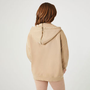 <b>Women's</b> New 100% Cotton <b>Hoodie</b> Wholesale Cheap Price <b>Zipper</b> Pocket Breathable Rhinestone Applique <b>Women</b> <b>Zipper</b> Hoodies - Product Image 3