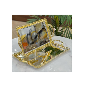 Plateau à dessert de forme ovale en argent Plateau décoratif en argent vintage avec poignées pour les fournisseurs en gros - Product Image 6
