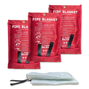 Couverture anti-feu en fibre de verre de sécurité et de survie, performance ignifuge supérieure, résistance à la chaleur 550°C, taille personnalisable, urgence - Product Image 3