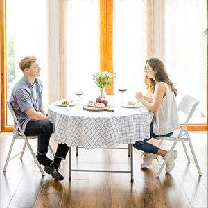 <span class=keywords><strong>4ft</strong></span> โต๊ะพับได้ทำจากหินแกรนิตโต๊ะจัดเลี้ยงกลางแจ้งแบบ HDPE โต๊ะกลมโต๊ะสำหรับงานเลี้ยงเช่ารับประทานอาหารพลาสติกตั้งแคมป์แบบพกพา - Product Image 4