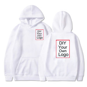 Sudadera de hombre de gran tamaño negra clásica de algodón 100%, sudadera cómoda de invierno con técnicas de cuentas bordadas, teñida lisa - Product Image 1