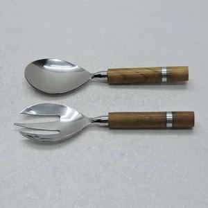 Serveur de salade incroyable cadeau de mariage avec longue couleur pleine poignée en résine design poli nouveau look cuillère et fourchette - Product Image 3