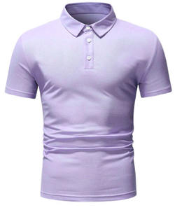 Polo para hombre de manga corta, tejido transpirable, diseño liso, logotipo personalizado e impresión. - Product Image 4