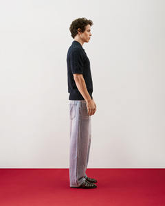 Camiseta de Manga Corta para Hombre, Otoño, Alta Calidad, Bordada, de Punto Trenzado, Algodón, Corte Regular, Logotipo Privado Personalizado, Uso Diario - Product Image 4