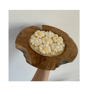 Mango Wood Dough <b>Candle</b> Bowl Eco Friendly And <b>Dinner</b> Table Farmhouse Decor Dough Bowl Tabletop Decorative Bowls - Product Image 3