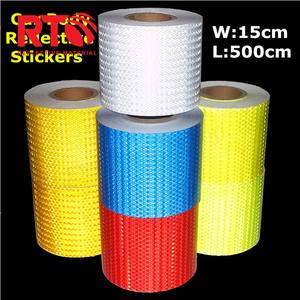 Materiale riflettente di qualità commerciale 5cm x 25m a nido d'ape nastro riflettente in PVC autoadesivo per camion - Product Image 4