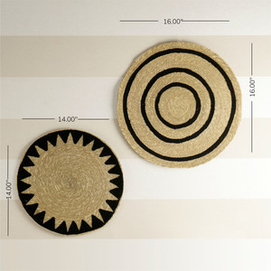 Decoración de pared tejida a mano, arte de yute de aspecto moderno, arte de pared de yute elegante para el hogar, decoración de Hotel, uso al por mayor - Product Image 5