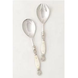 Ensemble de couverts en acier inoxydable, cuillère et couteau, finition miroir durable, style moderne, emballage personnalisé - Product Image 2