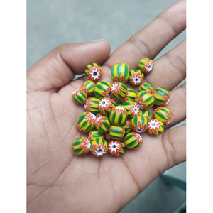 Best Quality Indian Chevron Design Lampwork <b>Crystal</b> & Glass <b>Beads</b> Colorful Natural Decorative Lighting for Jewelry Making - Product Image 1