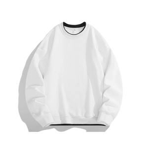 Vente en gros à prix réduit de sweat-shirt unisexe unisexe surdimensionné avec logo brodé personnalisé 450 GSM 100% doublure Streetwear - Product Image 4