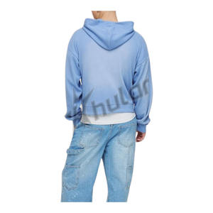 Sudaderas con capucha bordadas Vintage para hombre Impresión digital personalizada Sudadera de lana de algodón al por mayor Teñido liso para la temporada de invierno - Product Image 4