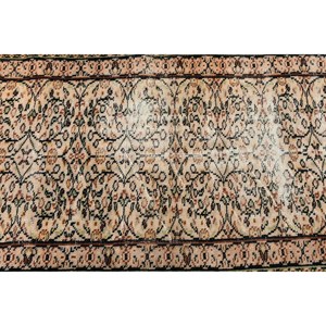 3.3x6.8 ft Vintage Rug, <b>Brown</b> Solid Turkish Rug <b>Wool</b> - Product Image 5