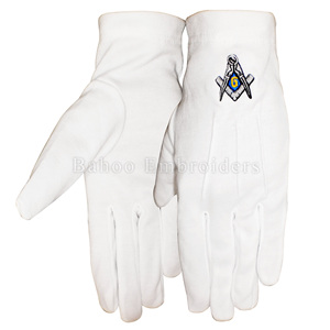 MASONIC REGALIA ROYAL ARCH GANTS EN COTON BLANC - Product Image 4