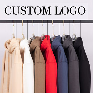 Sweats à capuche épais pour hommes et femmes, automne/hiver, imprimés sur mesure, en peluche, couleur unie, logo personnalisé, teinture unie, respirant - Product Image 2