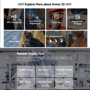 Nuevo Ulefone Armor <span class=keywords><strong>22</strong></span> de 2024, 8GB+<span class=keywords><strong>128GB</strong></span>, Teléfono Resistente IP68/IP69K, Pantalla de 6.58 Pulgadas, Android 13, MediaTek Helio G96 Octa Core - Product Image 5