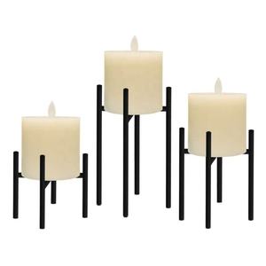 Bougeoir moderne réversible à quatre pattes en métal doré brillant décoratif de table pour la décoration de Noël à la maison - Product Image 5