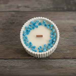 Creative Soy wax Custom Fragrance <b>Candle</b> Dried Flower Decorative <b>Candle</b> Customized Box Concrete Jar <b>Candle</b> at Wholesale Price - Product Image 1