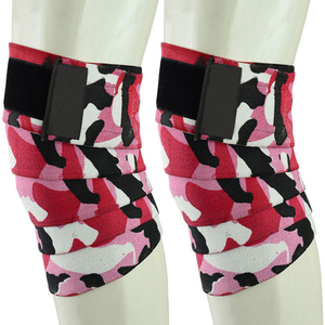 Genouillères de protection unisexe en spandex respirant rose camouflage avec fermeture auto-agrippante pour le volleyball, toutes saisons, vente en gros - Product Image 1