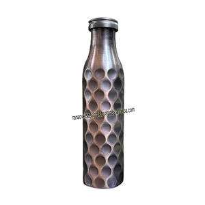Huge Demand Hand Hammered Pure Copper <b>Water</b> <b>Bottle</b> Increase Your <b>Water</b> Consumption and Experience Immediate Health Benefits - Product Image 5