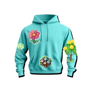 เสื้อฮู้ดซิปผู้ชายแบบยูนิเซ็กซ์สั่งทำได้ ขายส่ง เสื้อโอเวอร์ไซส์ทรงหลวม ไหล่ตก ผ้าหนานุ่มสำหรับฤดูหนาว ปักลาย 3 มิติ สีพื้น - Product Image 3