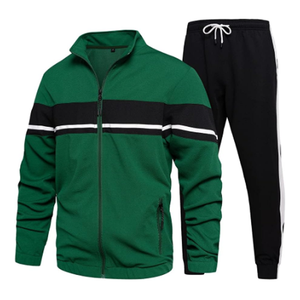 Chándales para hombre, tela de algodón cálida, OEM, ODM, directo de fábrica, personalizado, a la moda, elegante traje de entrenamiento deportivo - Product Image 1