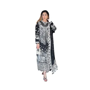 최저 가격 파티 및 웨딩 웨어 조젯 소재 인도 공급 업체의 최고 품질 무거운 인도 및 파키스탄 스타일 드레스