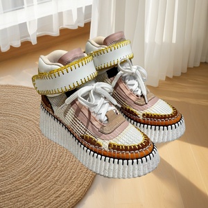 Chaussures de sport décontractées unisexes en maille à plateforme, haute qualité, nouvelle collection 2026, avec broderie Velcro et style montant - Product Image 4