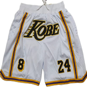 Pantalones cortos de baloncesto con estampado personalizado para hombre, Shorts informales atléticos de malla con bordado Retro OEM con bolsillos y cremallera para entrenamiento y gimnasio, venta al por mayor - Product Image 5