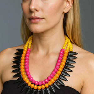 Collar con cuentas de sodalita natural, collar de cuentas redondas lisas de sodalita de 8mm, hecha a mano gargantilla de cristal, joyería con cuentas - Product Image 1