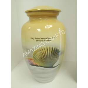 โกศบรรจุอัฐิอะลูมิเนียมตกแต่งลายสวยงาม สีทอง ทำด้วยมือ สำหรับบรรจุอัฐิของมนุษย์ - Product Image 4