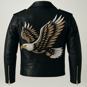 Vestes en cuir de haute qualité OEM personnalisé en gros Fabricant vestes de motard en cuir de vache véritable pour hommes et femmes - Product Image 3