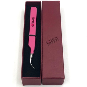 GETUP BROSONS IMPEX GBI-EET-2298 Meilleures pinces à épiler roses antistatiques pointues et durables pour extensions de cils et sourcils - Product Image 1